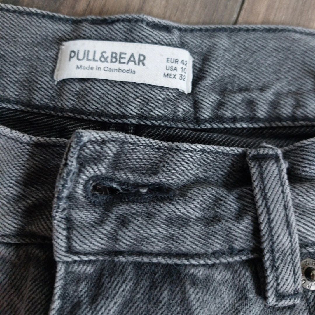 Spodnie jeansowe wysoki stan rozm XL Pull&Bear