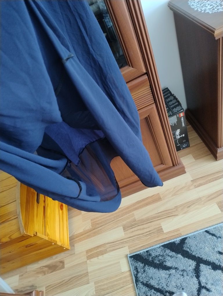 Sukienka wesele granatowa długa elegancka rozciągliwa XL/42