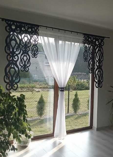 Firana panel ekranowy 60x100 cm żakard dekoracja okienna 2 sztuki
