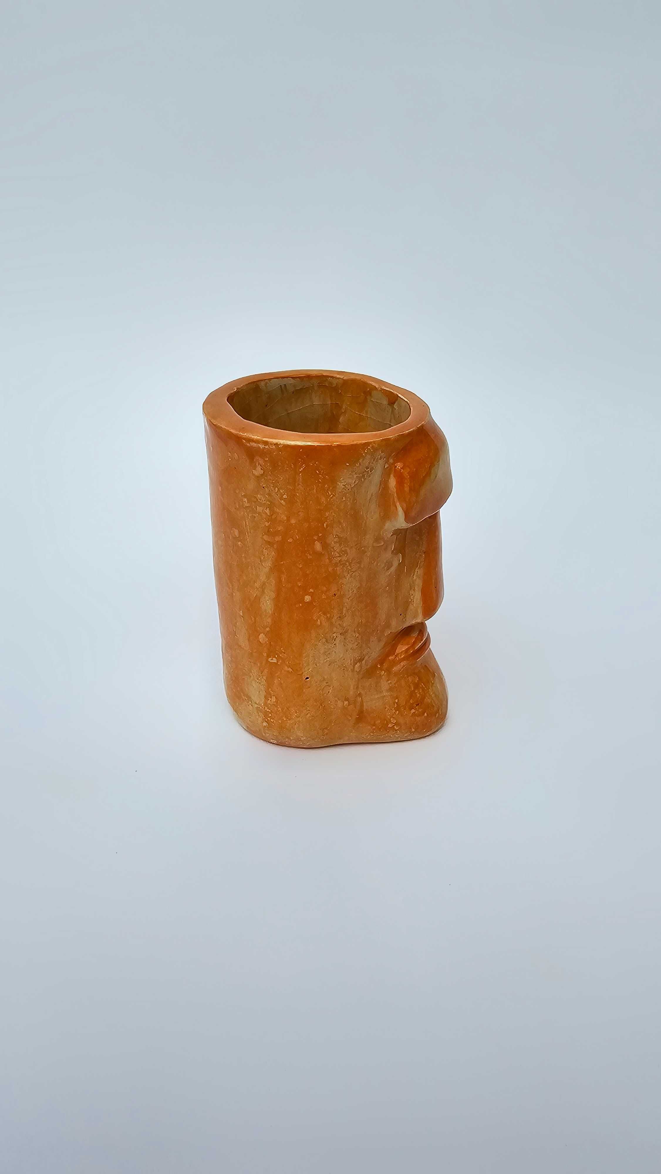 Vaso moai cerâmica pequeno