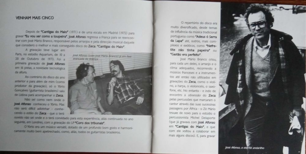 José Afonso	- - - - -		Venham Mais Cinco	- - - - -	CD
