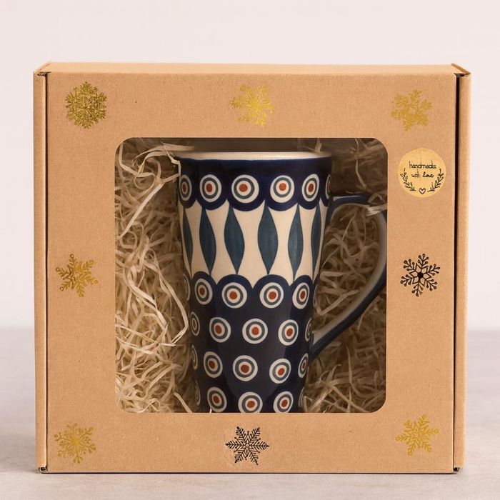 Prezent ceramika Manufaktura Bolesławiec kubek 0,4l Hand Made