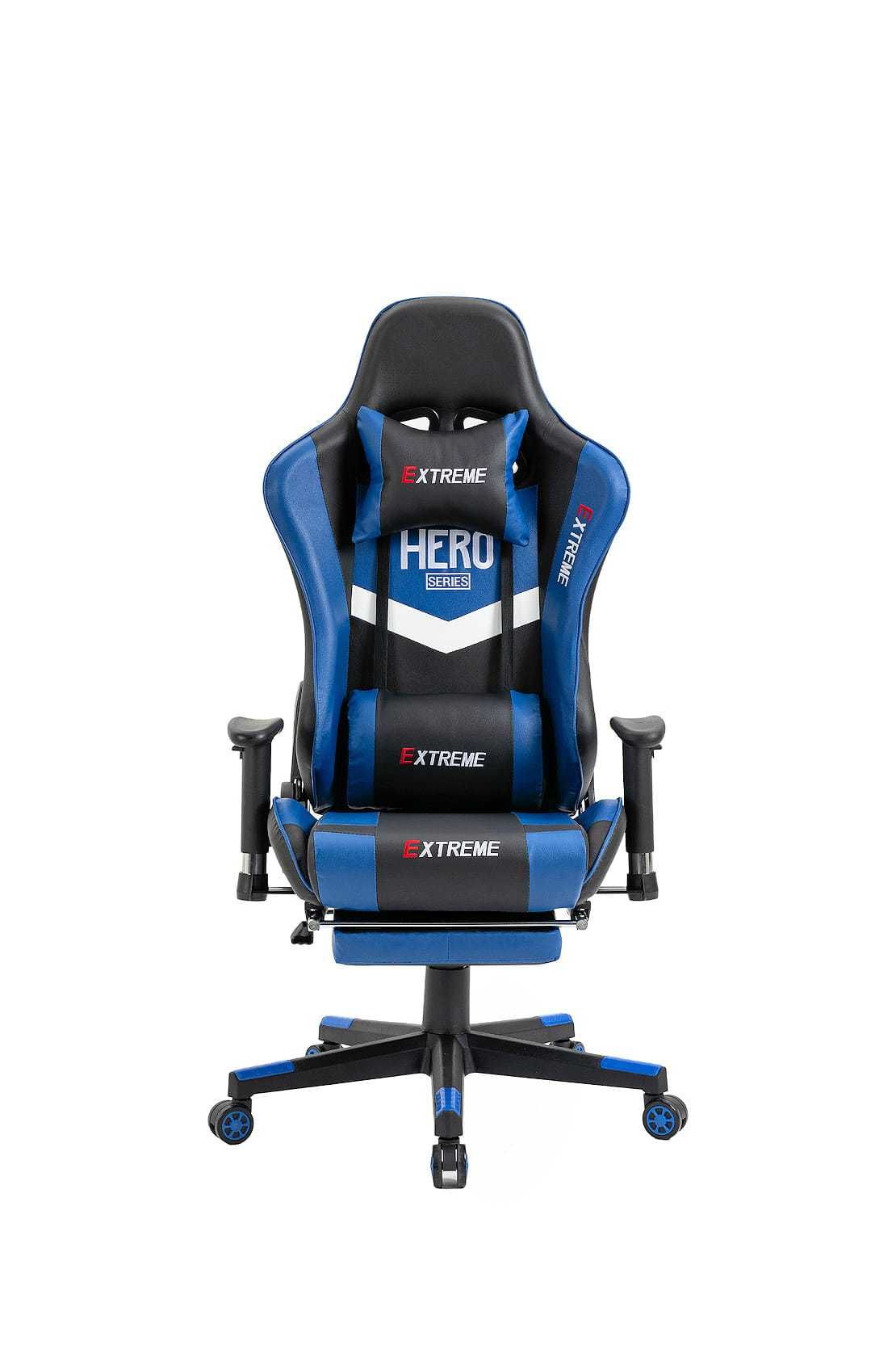 Fotel dla gracza do biurka EXTREME HERO Blue z regulacją oparcia
