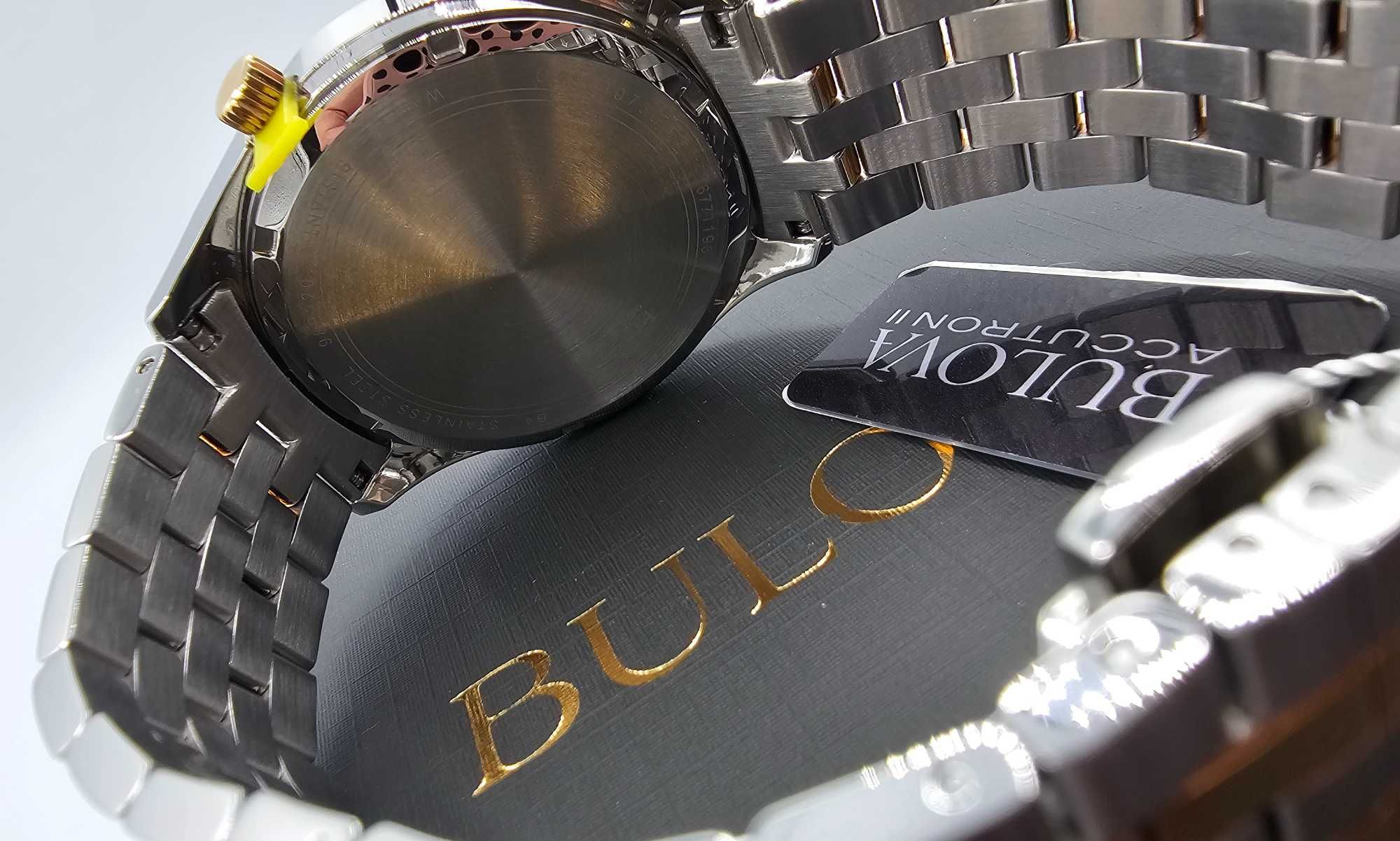 Bulova Accutron II Bikolor Srebrno-Złoty ~Piękny Kształt Koperty~