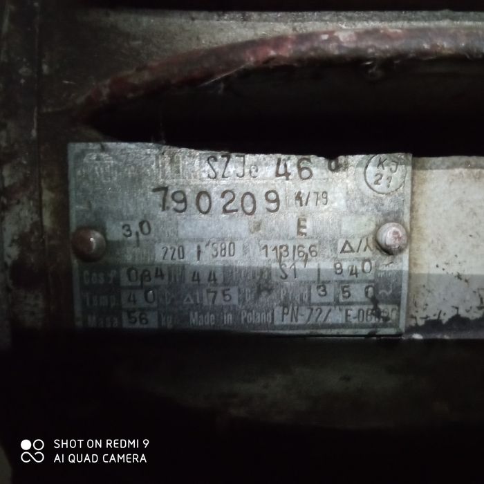 Sprzedam silnik elektryczny 3 kW