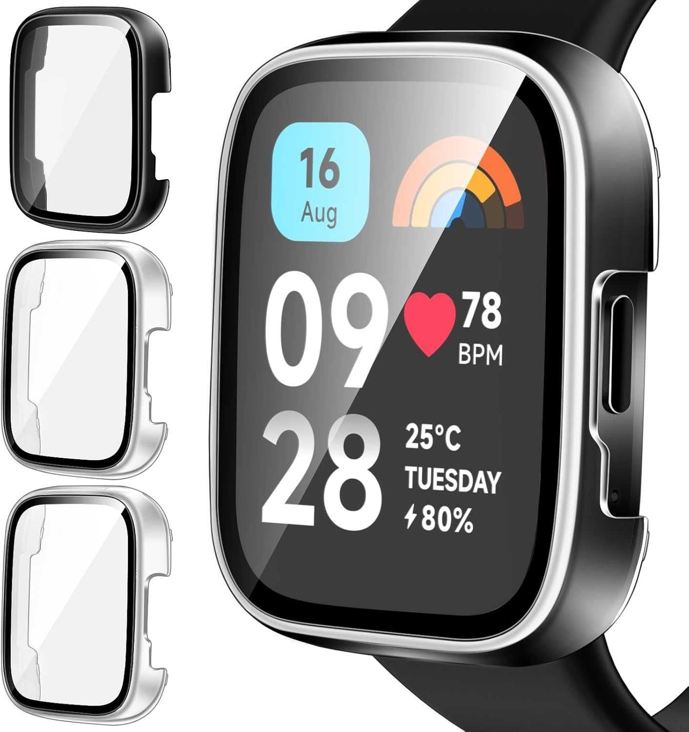 Xiaomi Redmi Watch 3 Active + 3 proteções de ecran + pulseira extra -