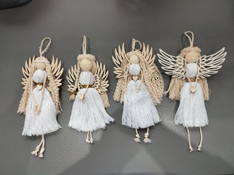 Aniołki ze sznurka handmade