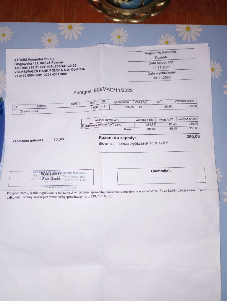 Komputer DELL parametry w ogłoszeniu
