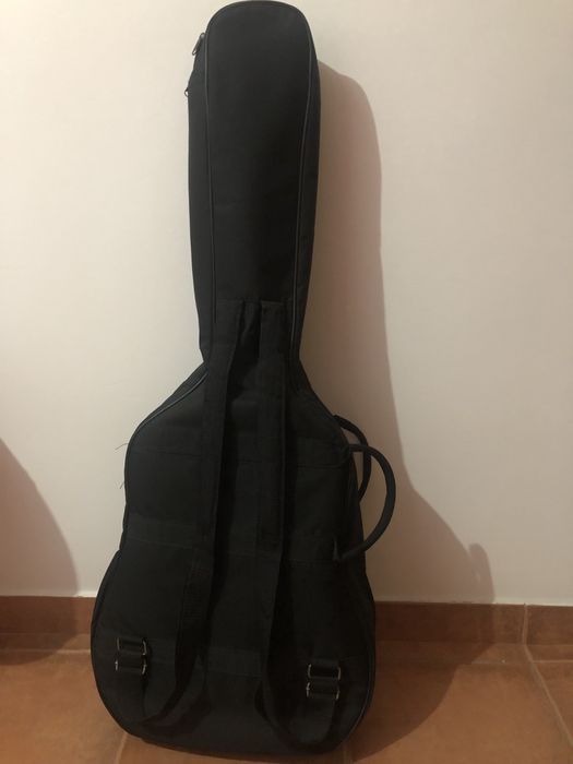 Guitarra clássica marca Rocío modelo n°r10 com acessórios e capa