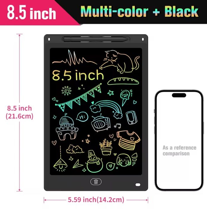 Детский планшет для рисования LCD, стирается одним нажатием, новый