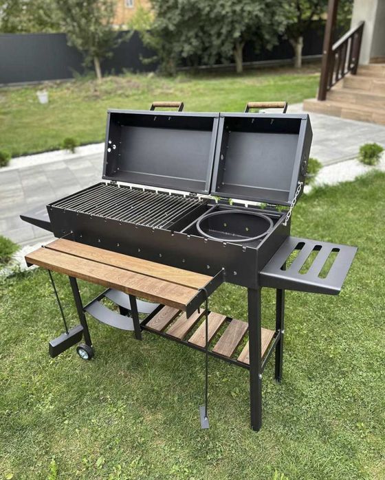 УВАГА / Мангал з металу 5 мм з решіткою для гриля ПОСИЛЕНИЙ