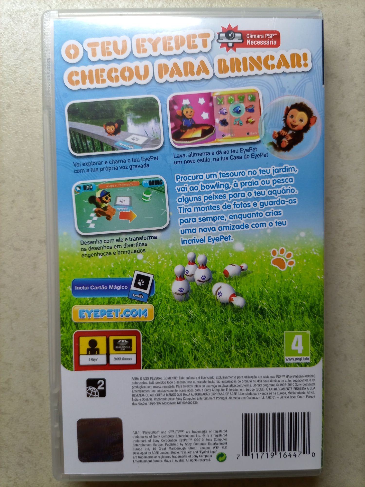 Jogo para a PSP Eye Pet