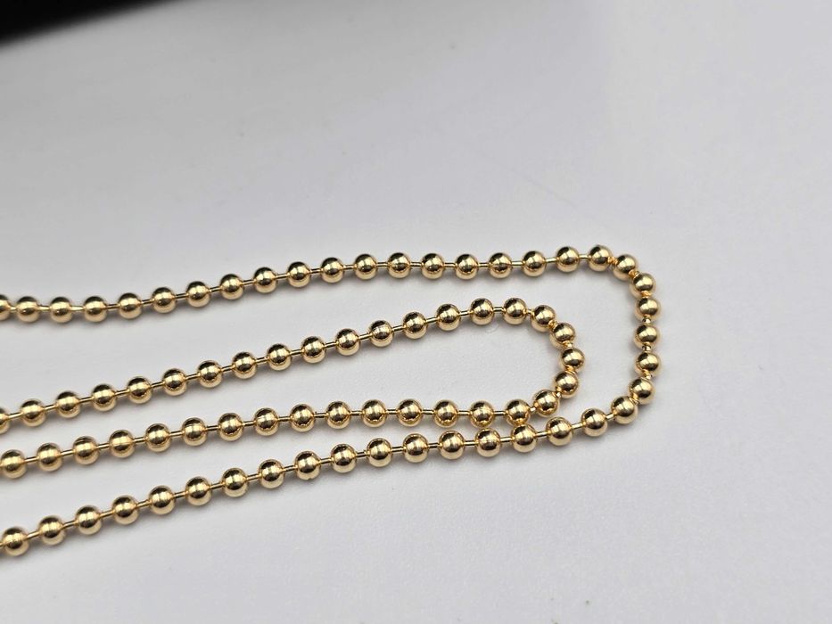 Złoty łańcuszek KULKI pełny pr.585 kulkowy do nieśmiertelnika |KŁODZKO