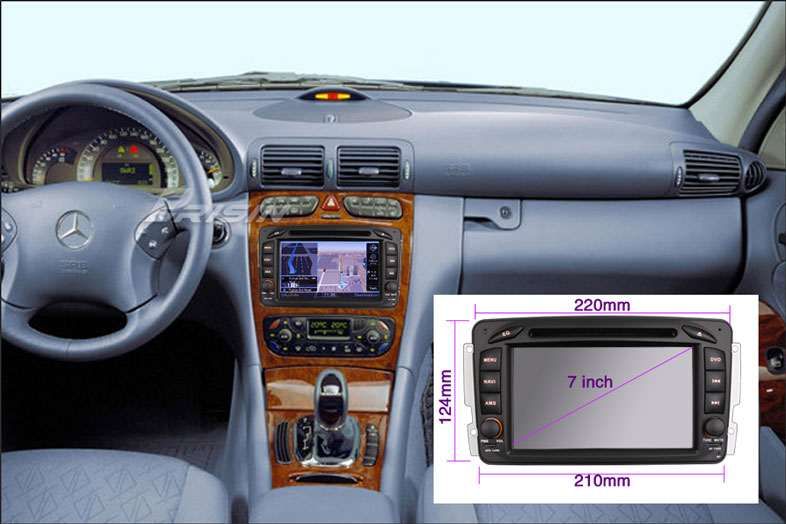 Auto-radio 2 din android 14 64 GB para Mercedes C220 w203 Octcore