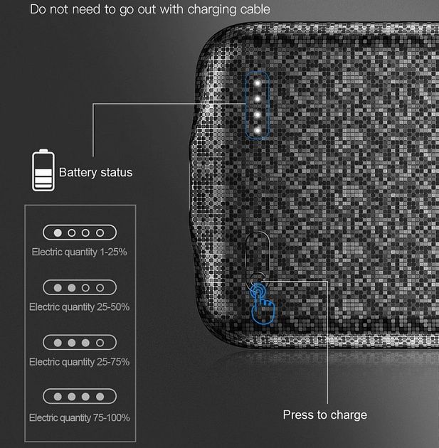 Чохол-павербанк Baseus/Rock для iPhone X/XS