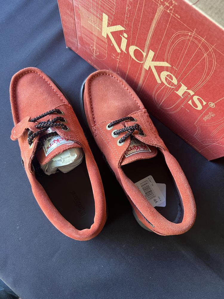 KicKerc мокасіни, слипоны Туфлі Kickers Len Boat Suede Orange