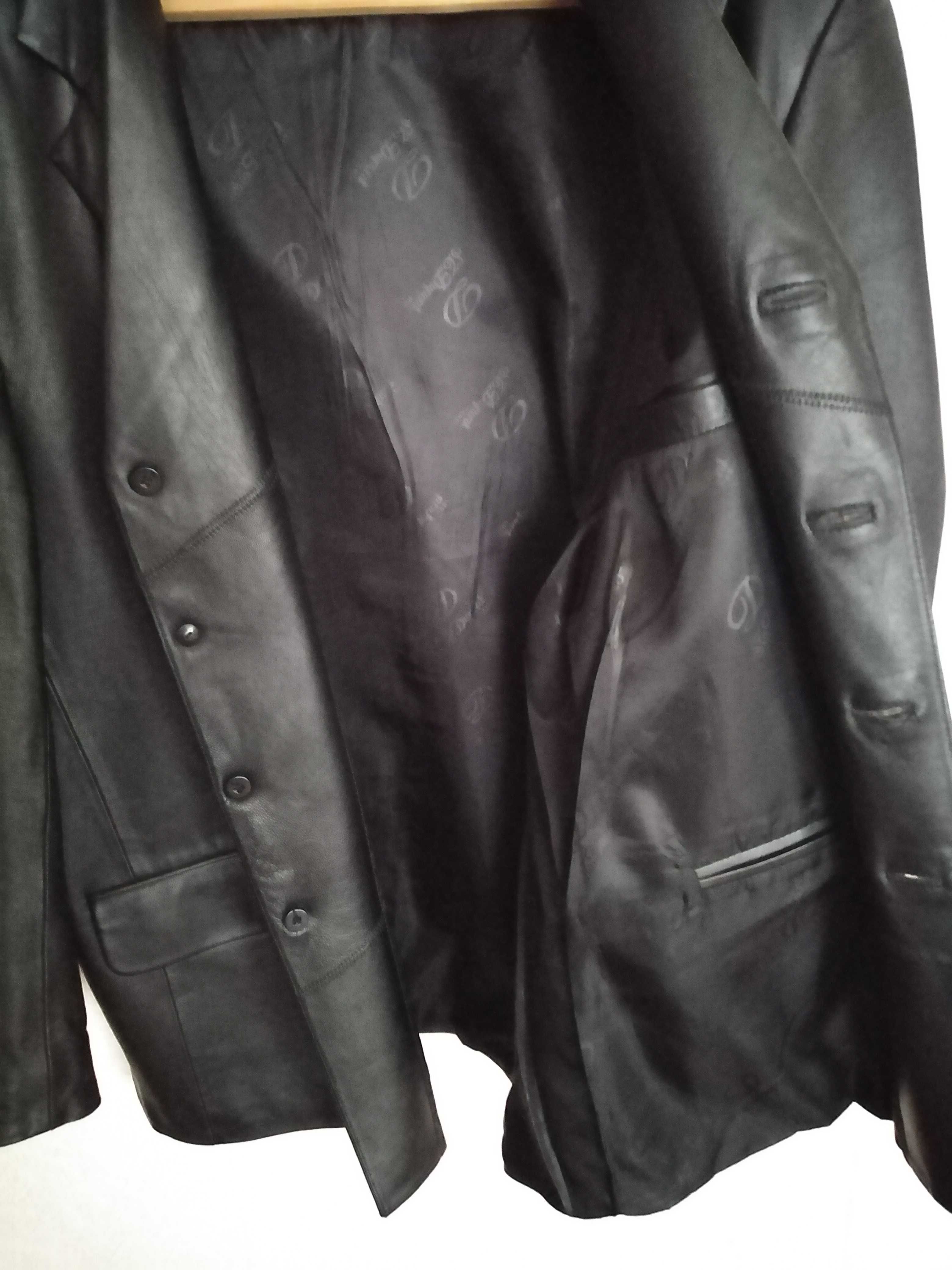 пиджак  кожаный мужской  "ST. Dupont" 4 XL