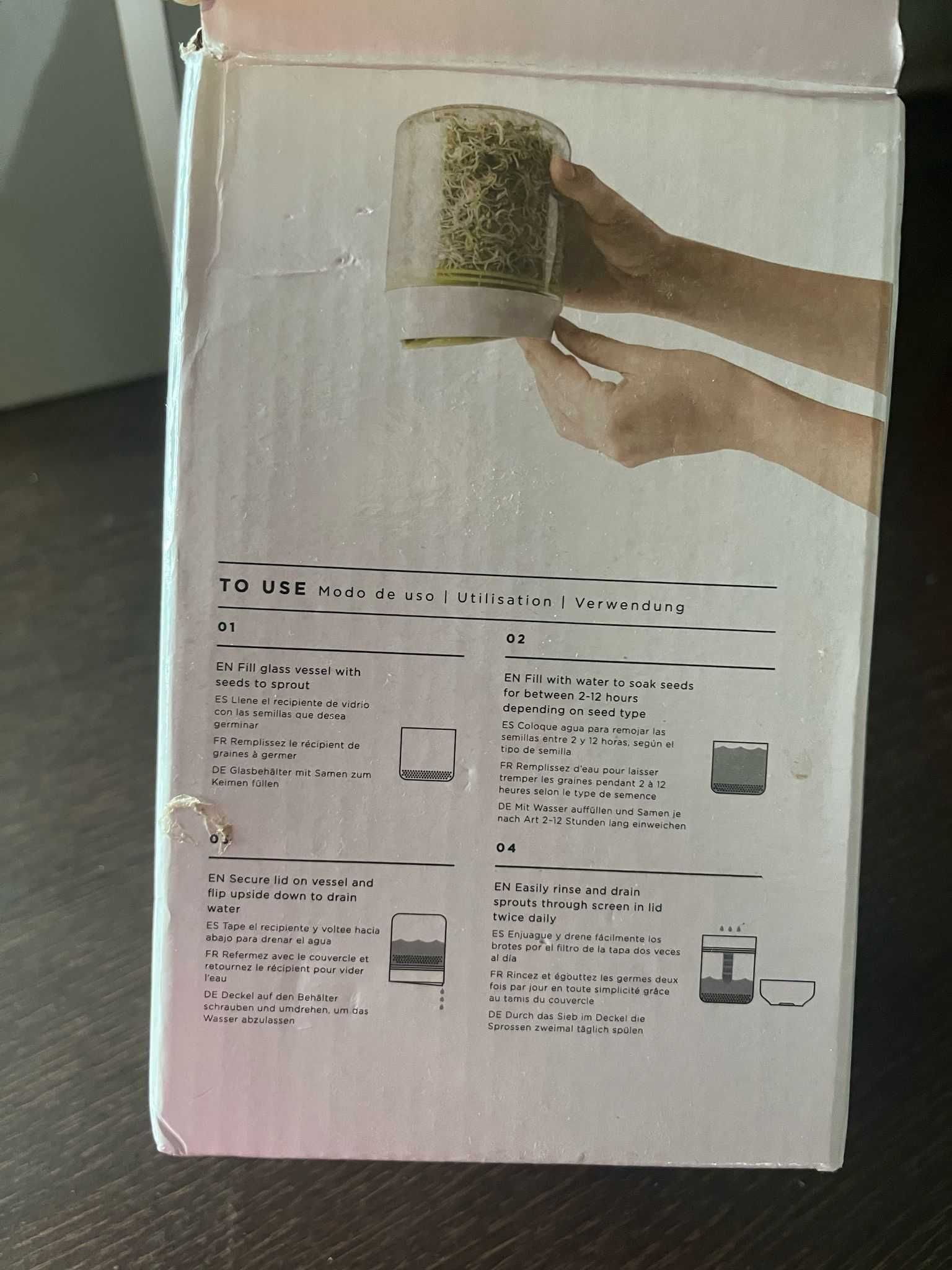 Kit de Germinação de Feijão Hidropônico  - A extrear