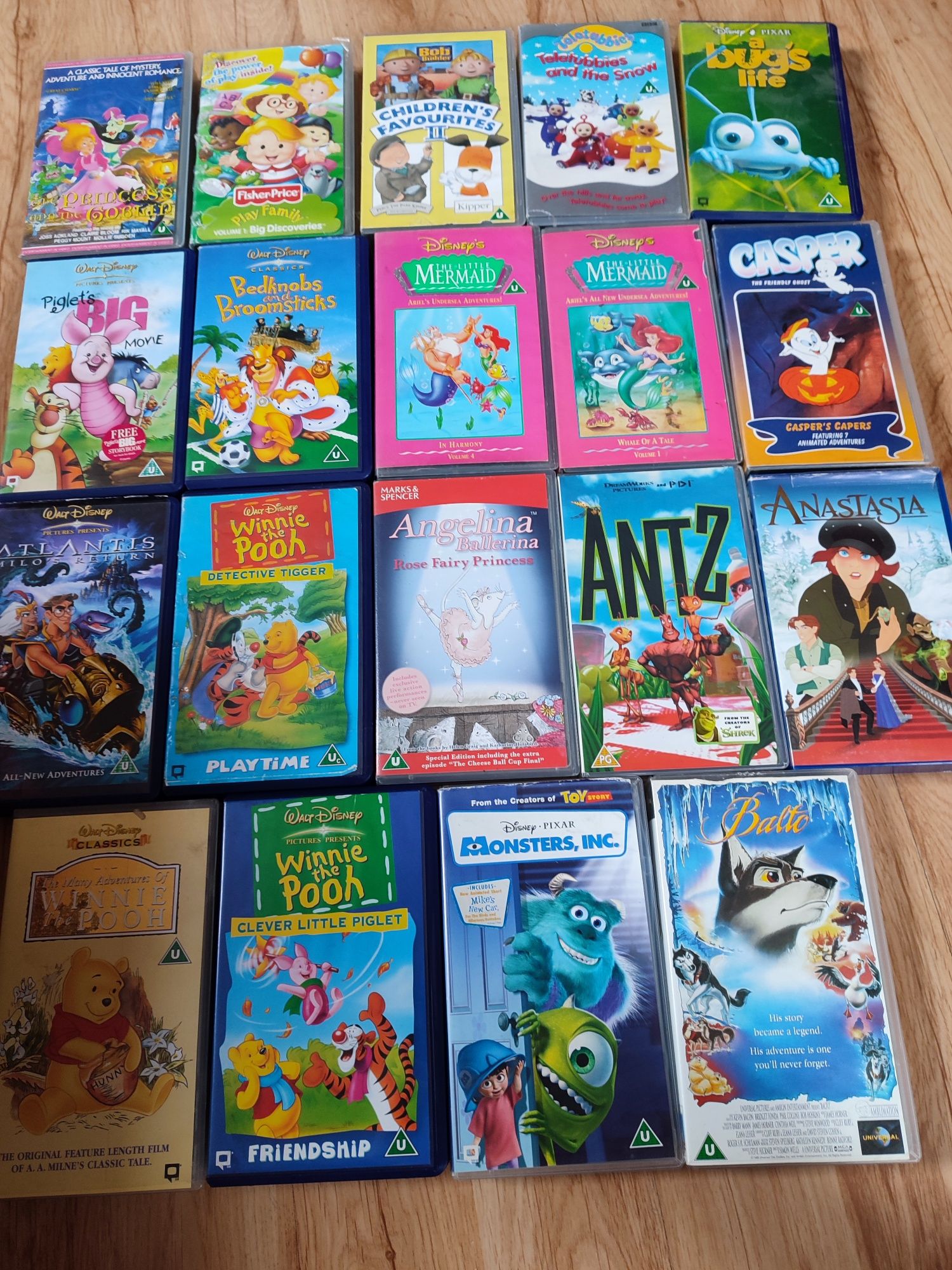 Kasety wideo VHS bajki Disney i inne po angielsku