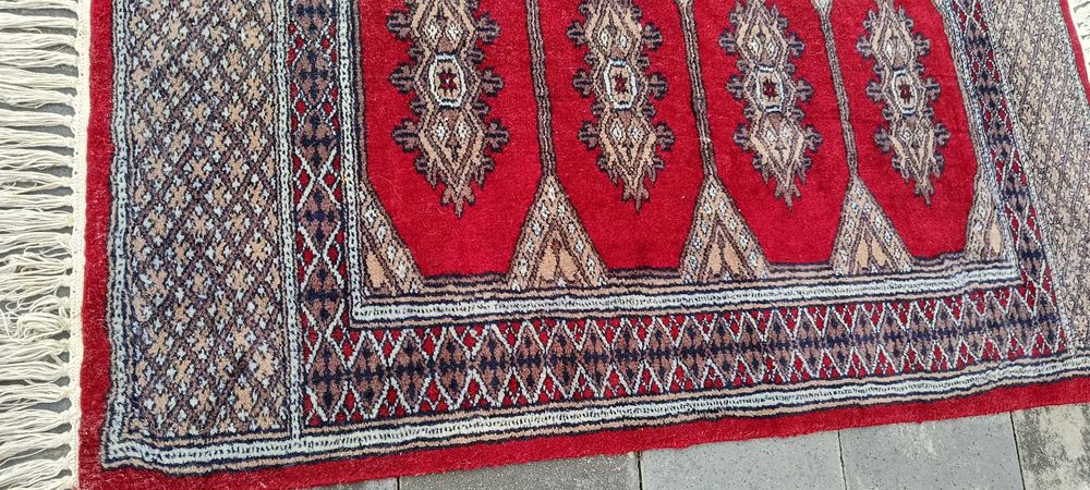 Buchara dywan wełniany tkany ręcznie 107 x 62 cm Bokhara perski wełna