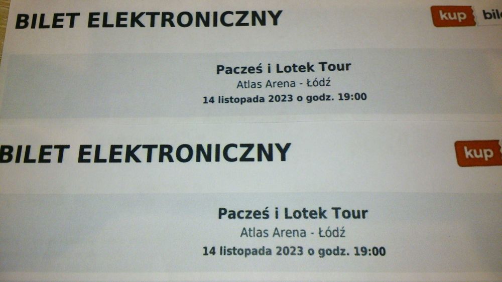2 Bilety na Pacześ i Lotek Tour