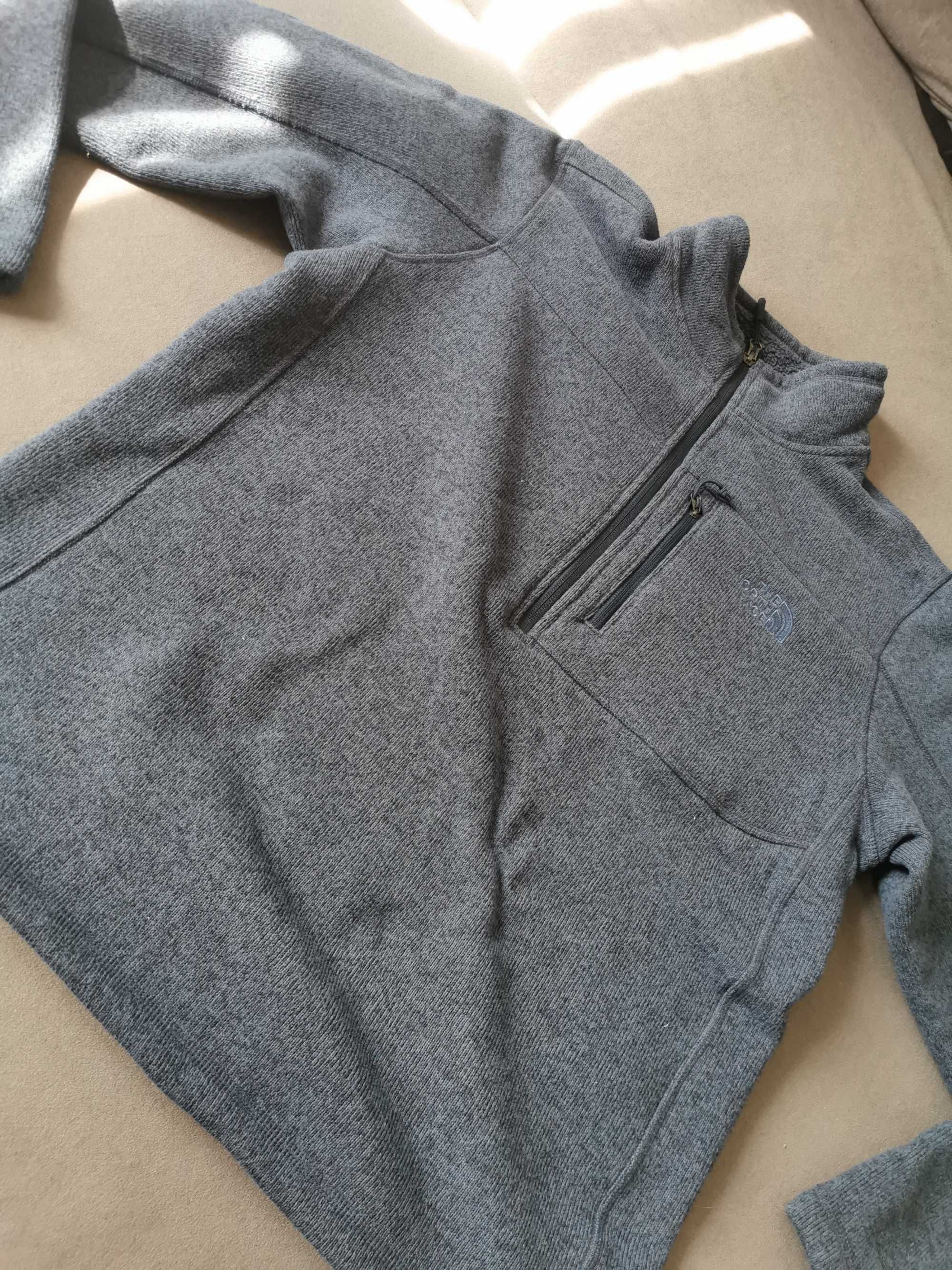 Ciepła, granatowa bluza The North Face Gordon Lyons 1/4 Zip