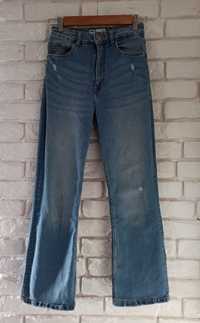 Jeansy cropped flare Bershka rozm. 36