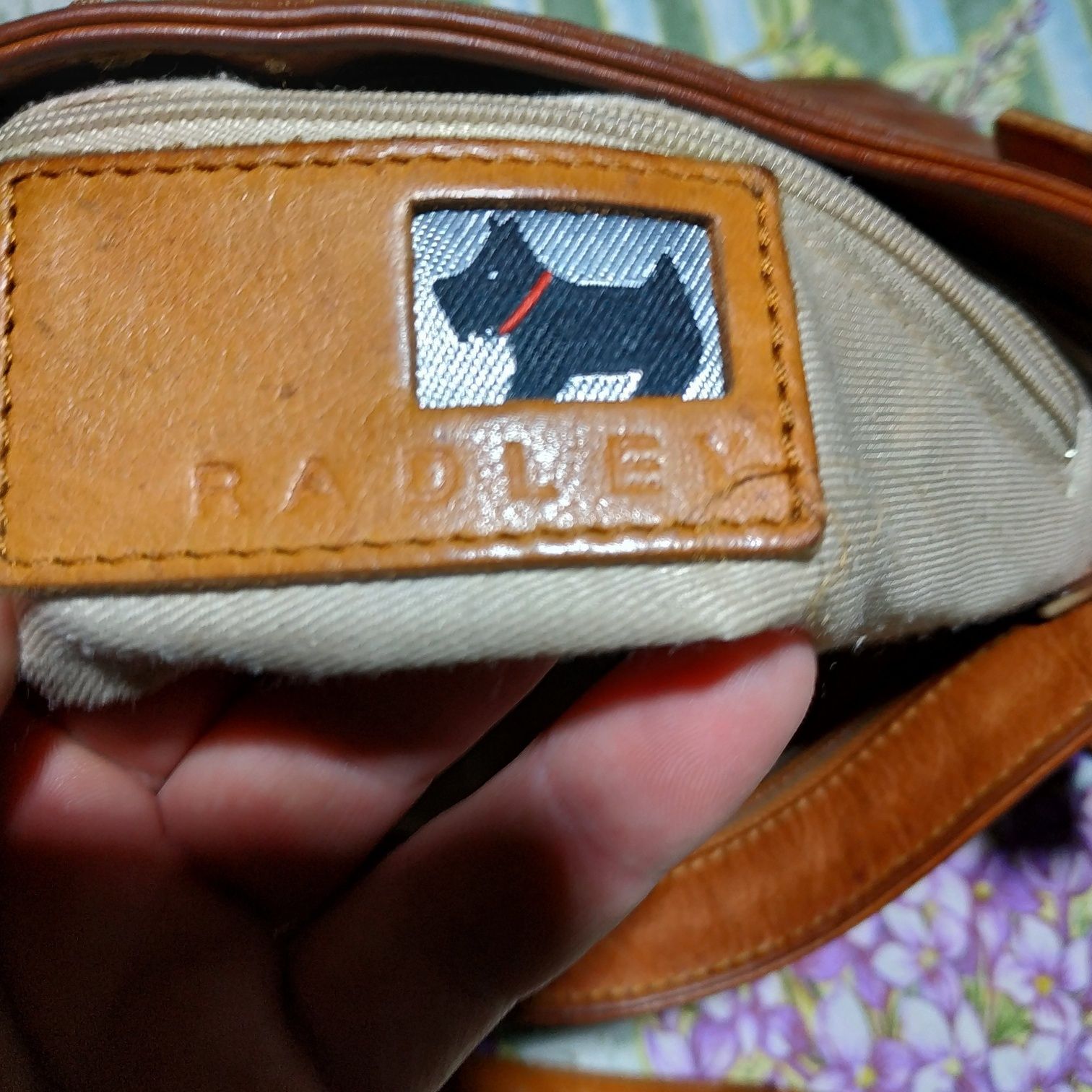Брендовая мужская кожаная сумка Radley. 29/27 см