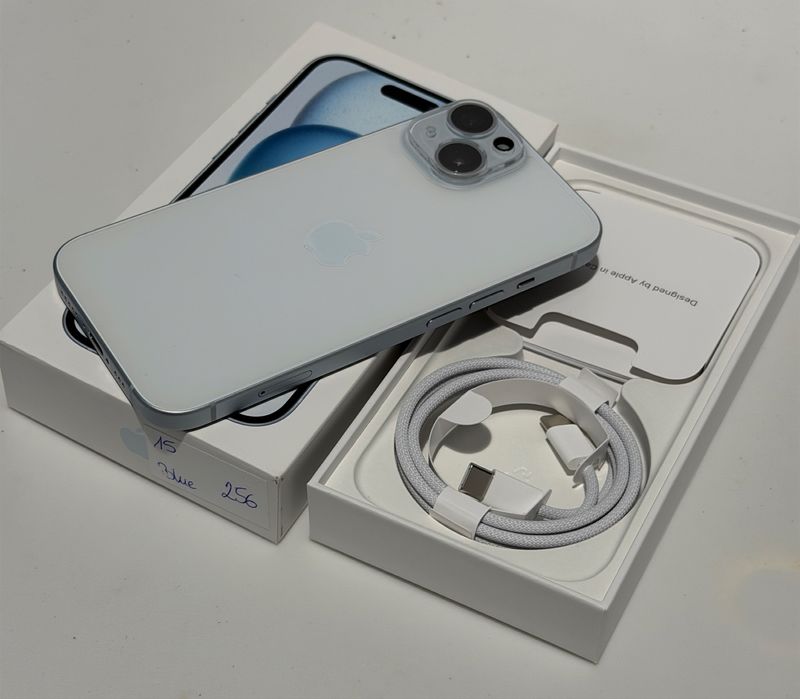 iPhone 15 256gb blue, jak nowy, idealny, PEWNY Apple. Black week