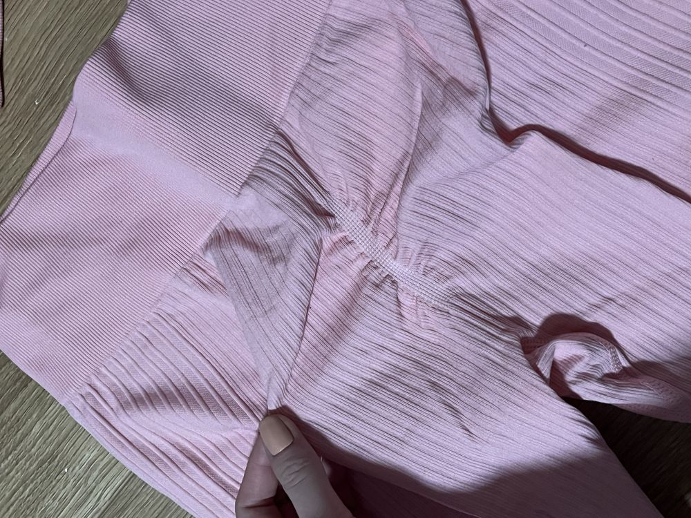 Set zestaw sportowy top legginsy s
