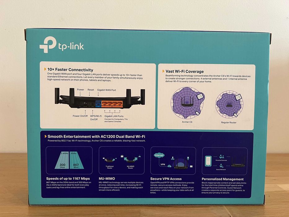 Router Wi-Fi TP-Link AC1200 Archer C6