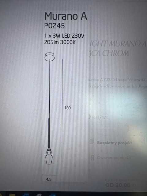 lampa wisząca Maxlight Murano