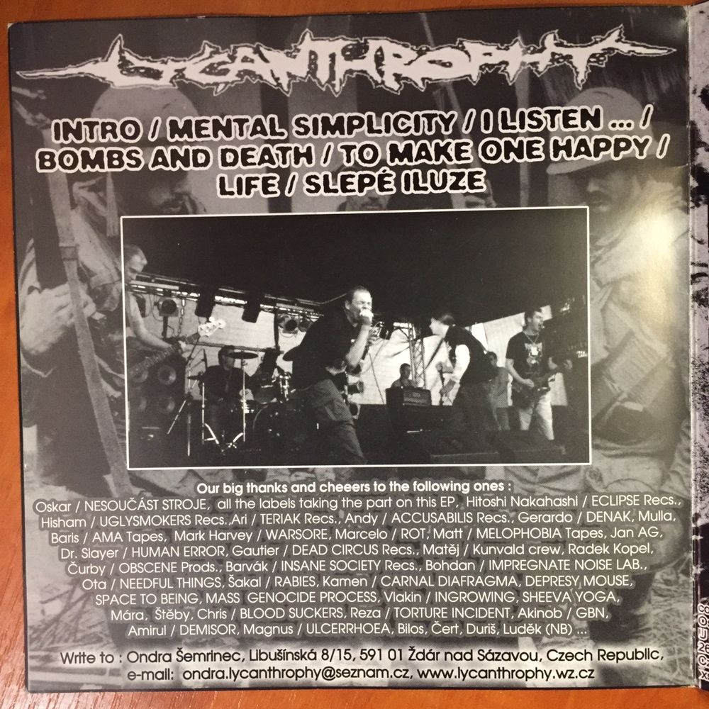 Lycanthrophy / Nesoučást Stroje (split 7” EP) винил