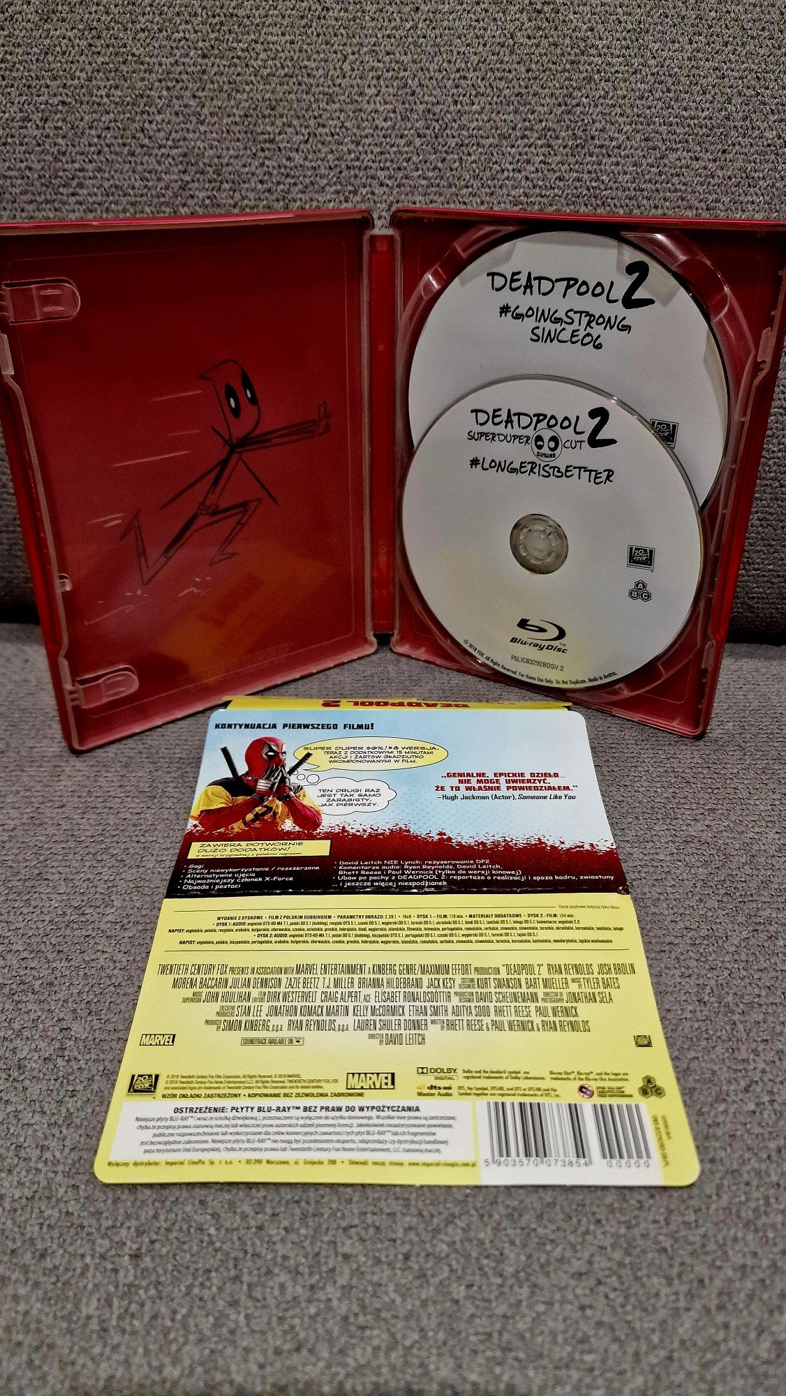 Deadpool 2 "Super Duper Cut" na blu-ray (steelbook) PL