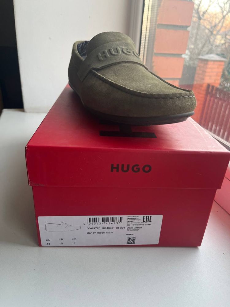 HUGO | замшеві мокасини , 44 розмір