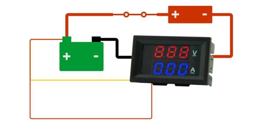 Вольтметр/амперметр DC 100V/10A (с резистором)