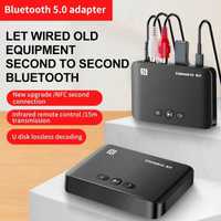 Bluetooth 5.0 аудио приёмник,беспроводной адаптер,+ пульт ДУ. RCA, AUX