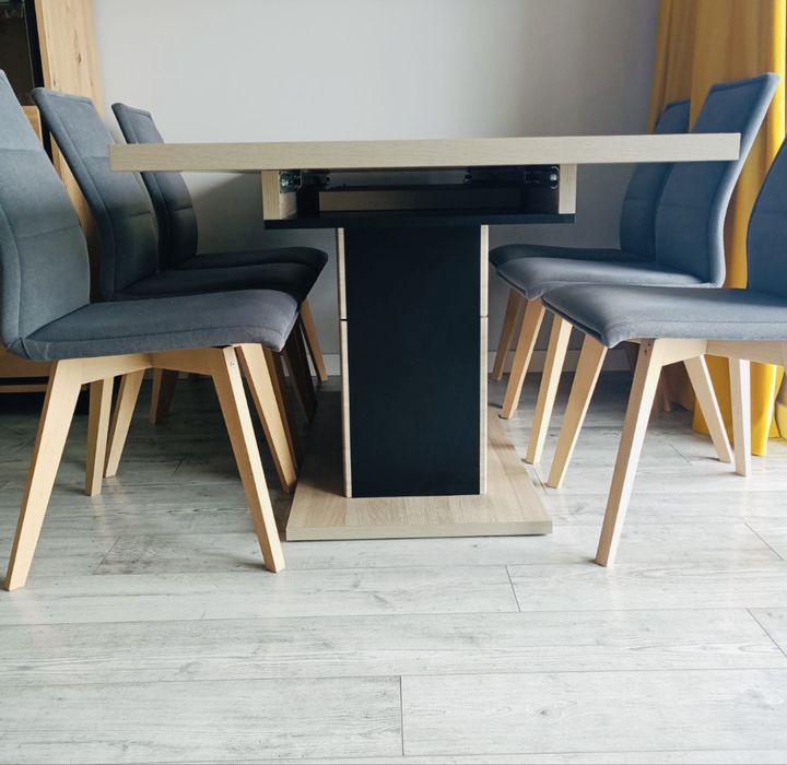 Stół drewniany rozkladany 160 x 90 cm Duży Gratis