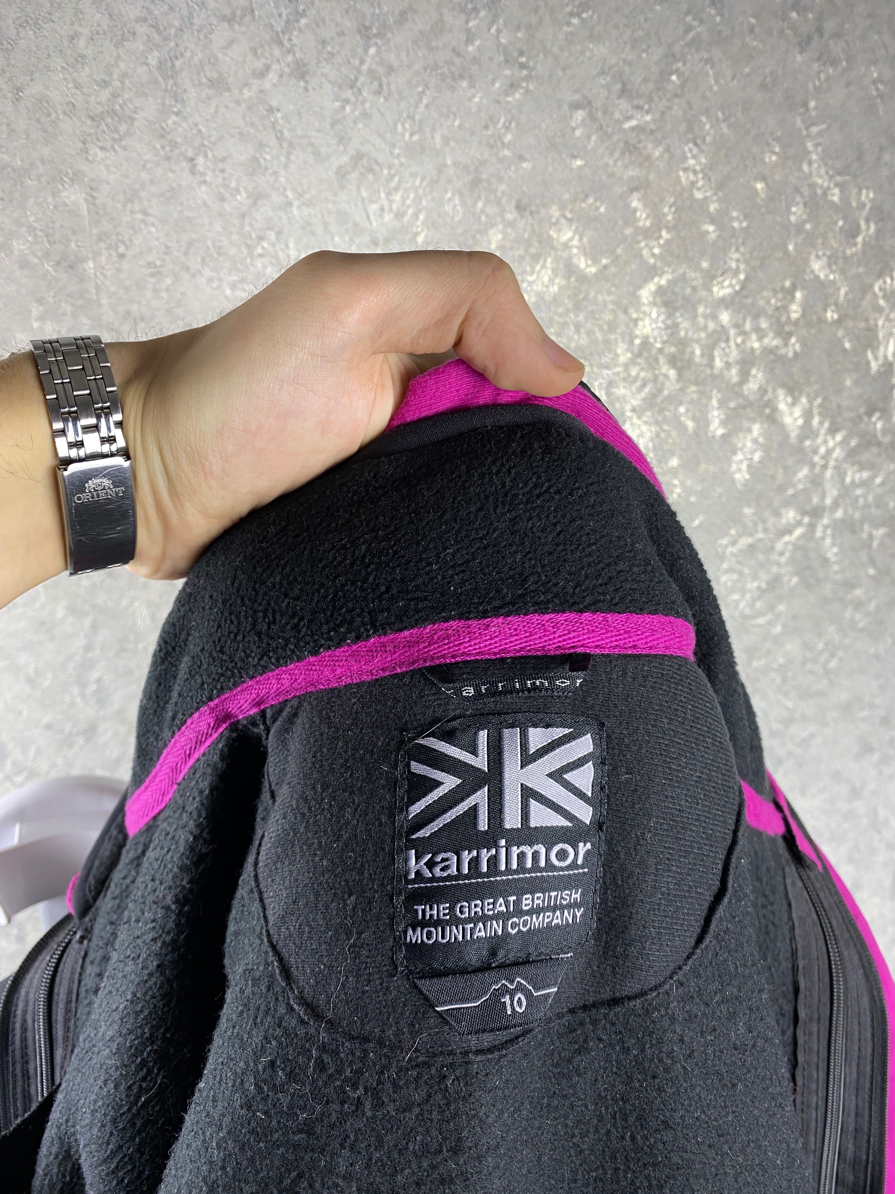 Женская черная куртка/ветровка Karrimor 3 в 1 с флисовым подкладом