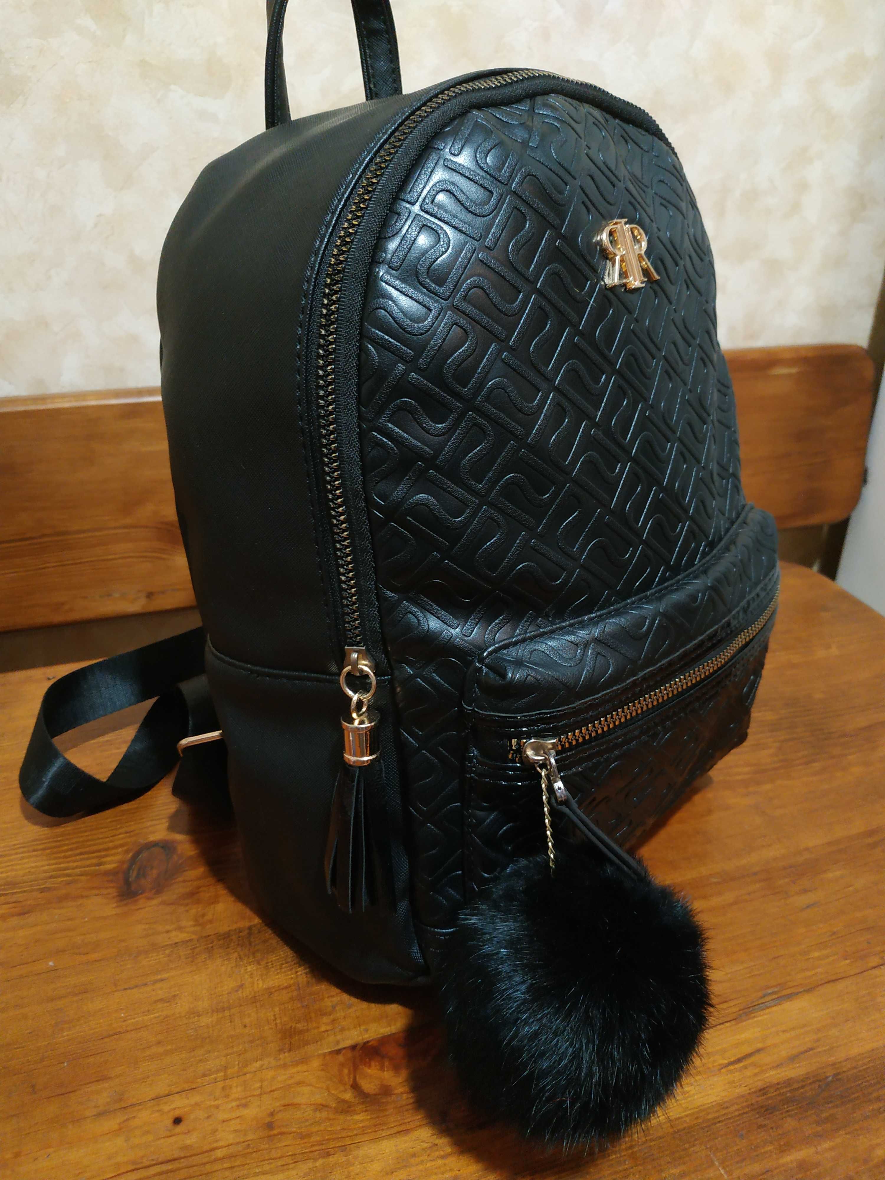 Черный, стильный,городской рюкзак для девушки от River Island,оригинал