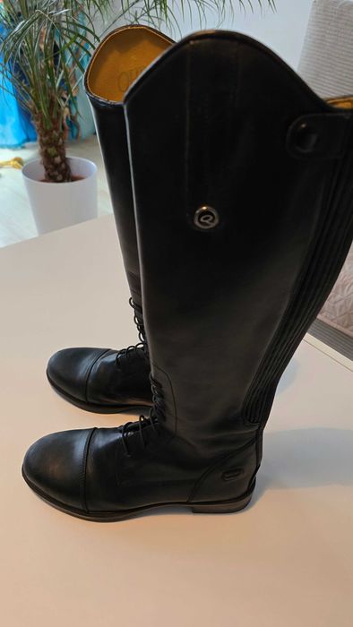 Buty do jazdy konnej, oficerki, skórzane, QHP