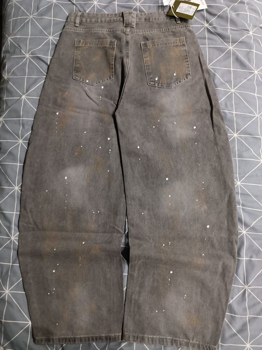 джинсы бегги баллоны серые