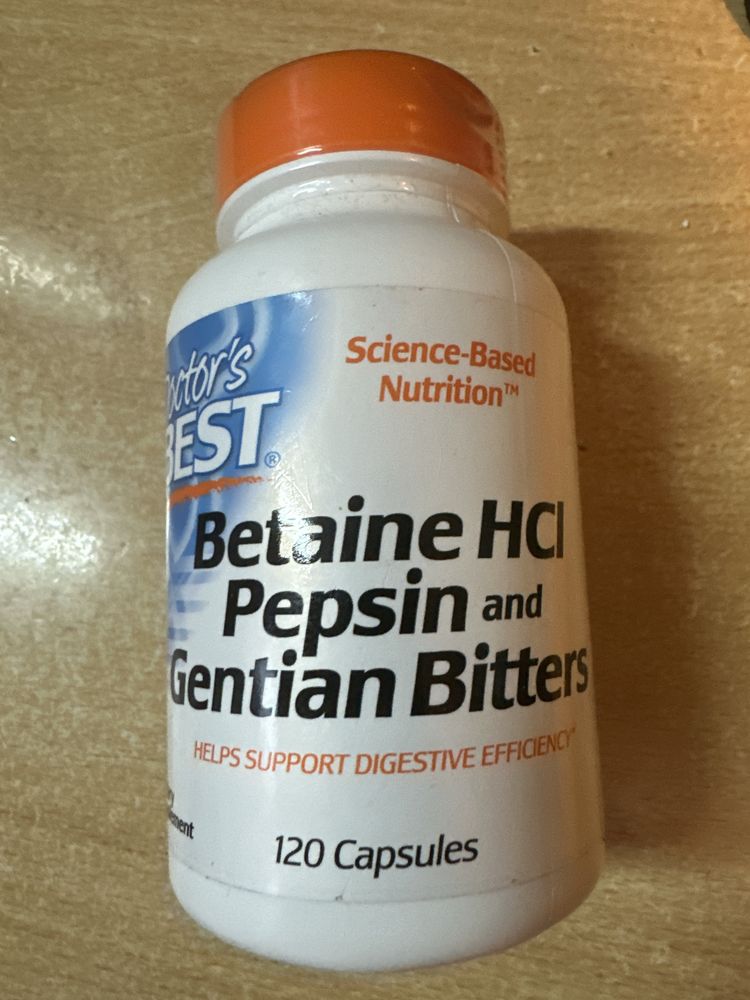 DOCTORS BEST Betaina HCL Pepsyna & Gentian Bitters 120cap