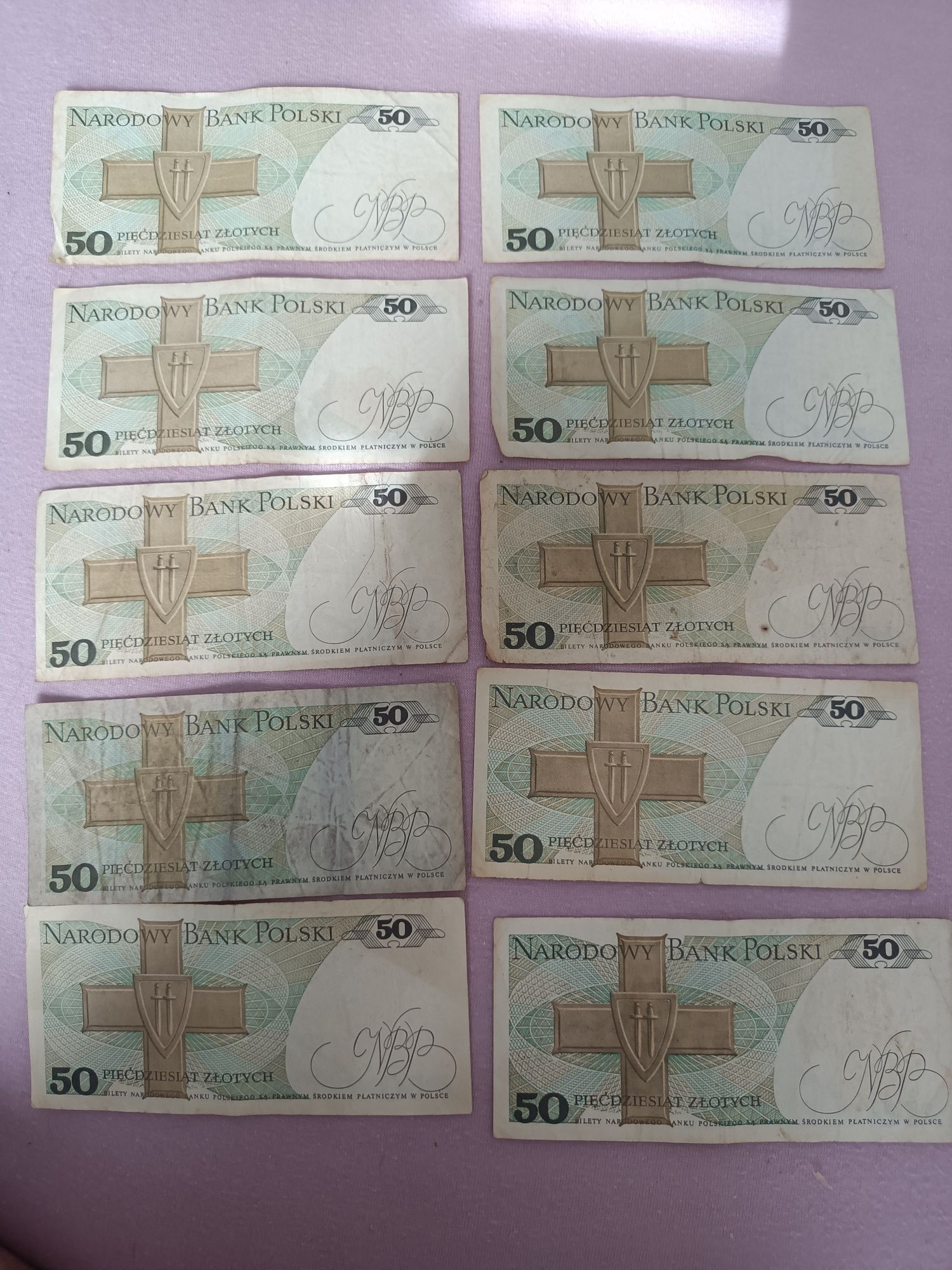 Sprzedam banknoty polskie PRL 50zł stan bardzo dobry numer.