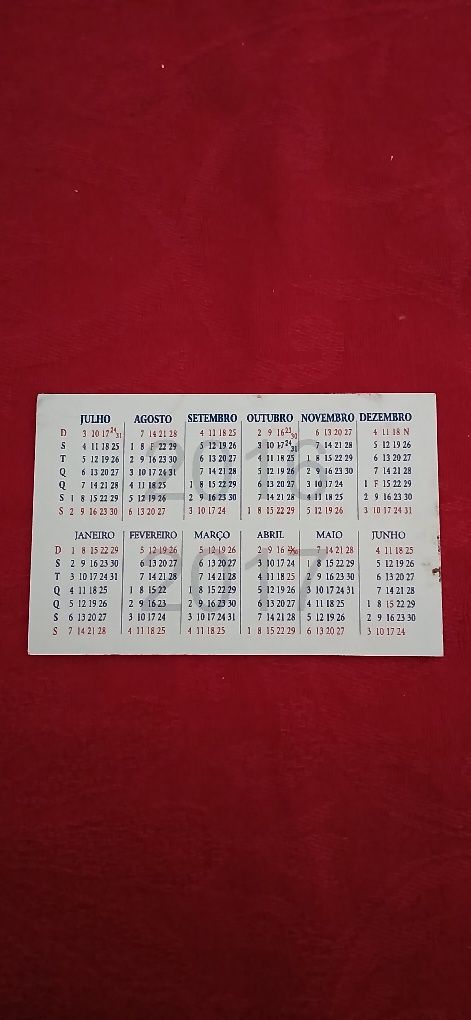 Calendário de bolso 2016/2017