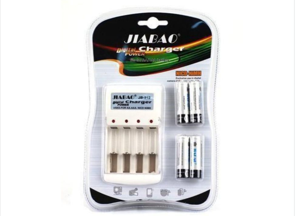 Зарядний пристрій з акумуляторами Jiabao JB-212 AA/AAA 4 шт