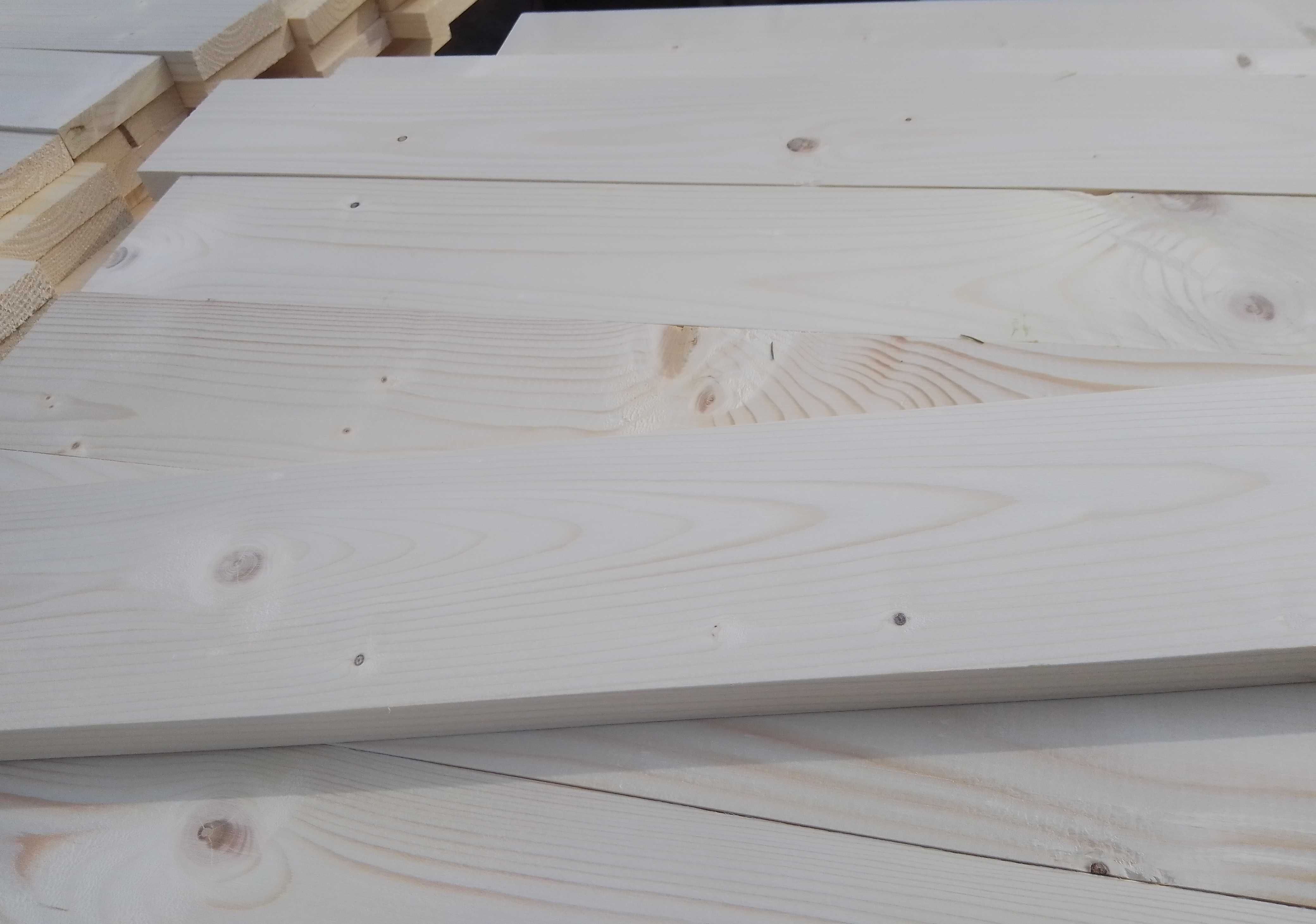 100 cm x 6 cm x 2 cm Deska heblowana, świerk