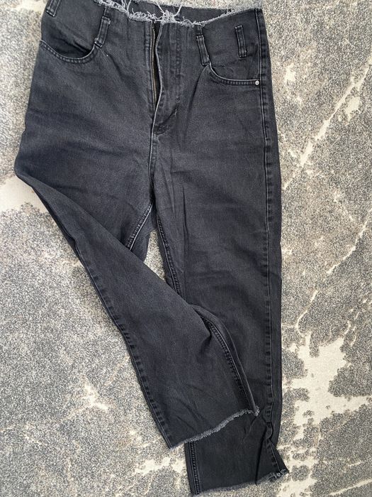 Жіночі джинси,колір графіт,висока посадка