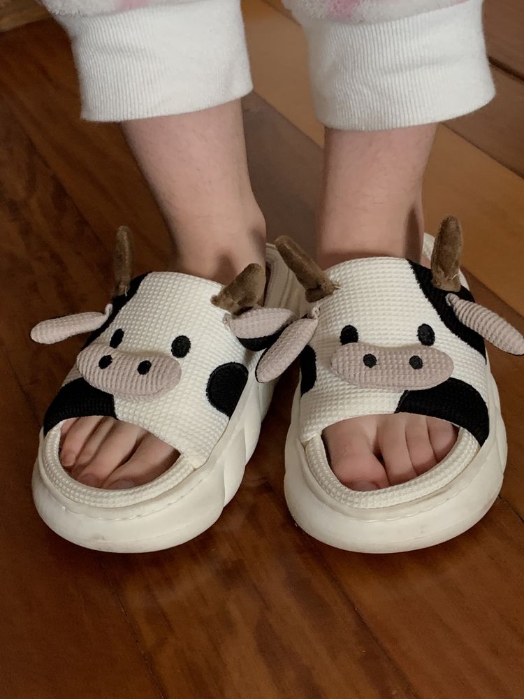 Chinelos pantufas vaca vaquinha