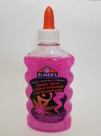 Клей Elmer's Glitter Glue PINK для слайма, розовый глиттер, 177мл(6oz)
